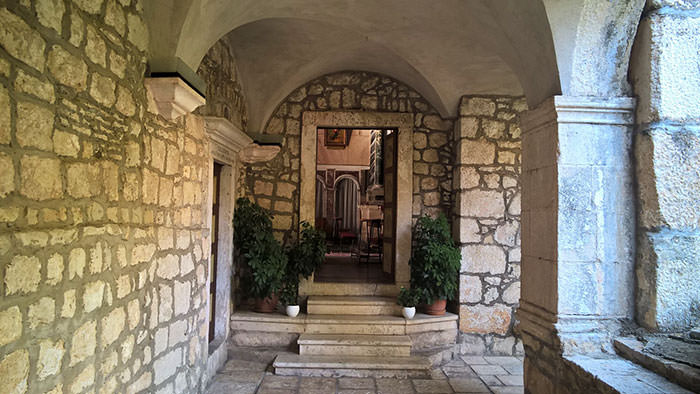 zaostrog-monastery-2 Cloister in the franciscan monastery at Zaostrog, Croatia